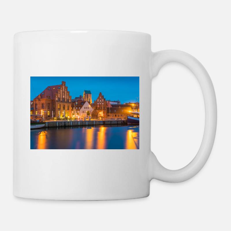 Wismar le soir - Mug blanc - blanc