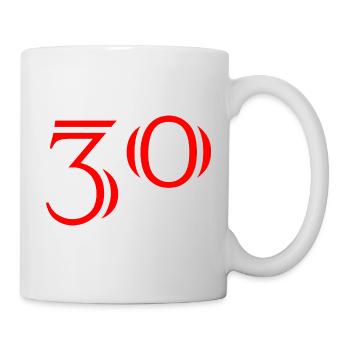 30. 30 YEARS. 30th ANNIVERSARY. 30 YEARS ANNIVERSARY. - Mug - white - Right