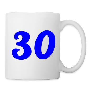 30. 30 ANS. 30e ANNIVERSAIRE. ANNIVERSAIRE 30 ANS. - Mug blanc - blanc - Droite