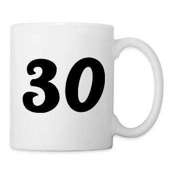 30. 30 YEARS. 30th ANNIVERSARY. 30 YEARS ANNIVERSARY. - Mug - white - Right