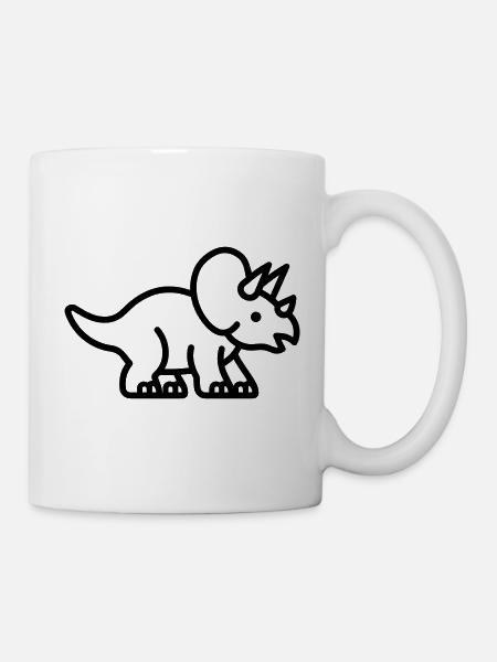 Triceratops - Tasse - Weiß