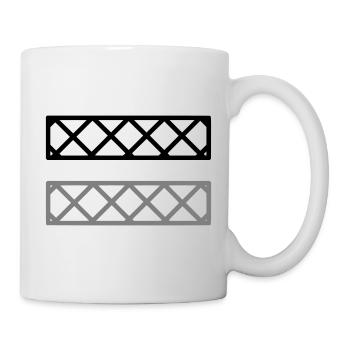 Zaun Gitter Muster Rahmen - Tasse - Weiß - Rechts
