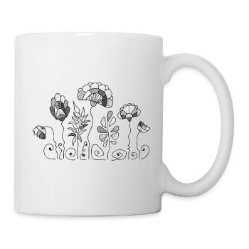 Fleur - Mug blanc - blanc - Droite