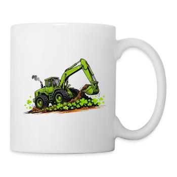 St. Patricks Day Bagger-Konstruktion - Tasse - Weiß - Rechts