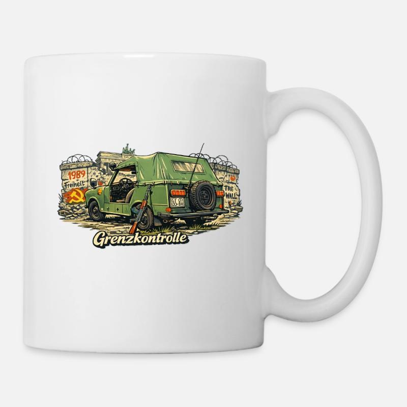 Border Control Vintage Car Symbolism - Mug - white