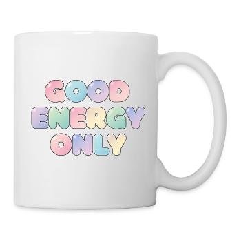 Good Energy Only Pastell Design - Tasse - Weiß - Rechts