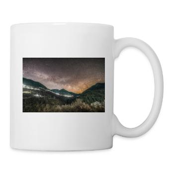 La Voie lactée au-dessus des montagnes Agrafa - Mug blanc - blanc - Droite