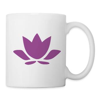 Lotus Flower Lotus Flower Yoga Symbols Violet - Mug - white - Right