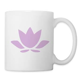 Lotus Flower Lotus Flower Violet Flower Flower Yoga - Mug - white - Right