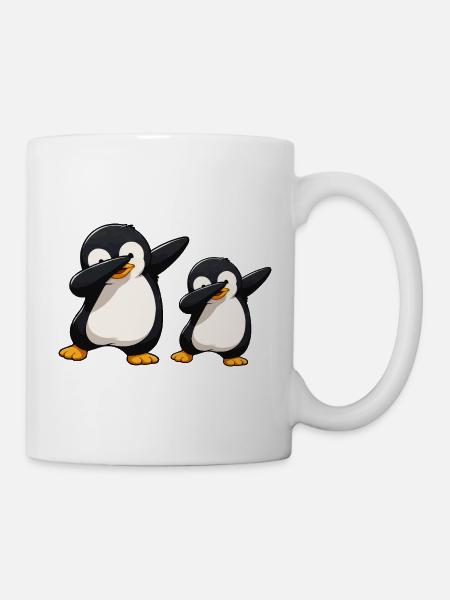 Penguin Dab Duo - Mug - white