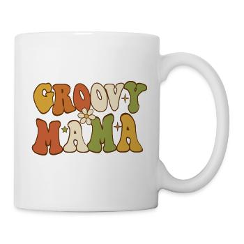 Groovy Mama Retro Flower Typography - Mug - white - Right