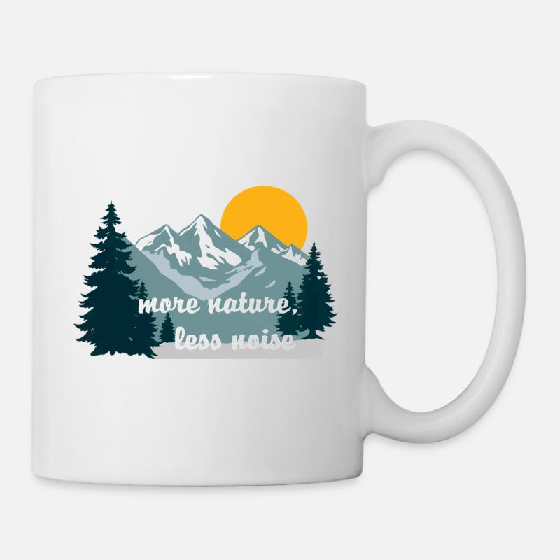 Plus de nature Moins de bruit - Mug blanc - blanc