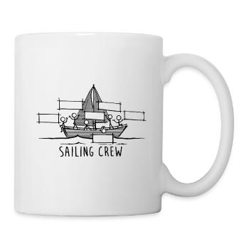 Sailing Crew Shirt Lustige Segelcrew mit namen - Tasse - Weiß - Rechts
