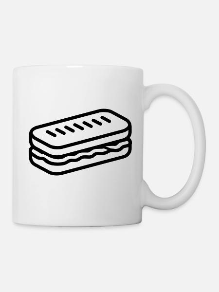 Sandwich - Tasse - Weiß