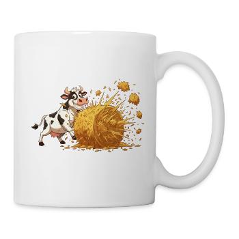 Cow and hay explosion - Mug - white - Right