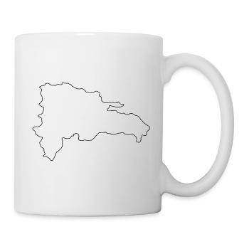 Carte de la République dominicaine - Mug blanc - blanc - Droite