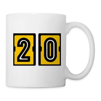 20. 20th ANNIVERSARY. 20 YEARS ANNIVERSARY. 20 YEARS. - Mug - white - Right