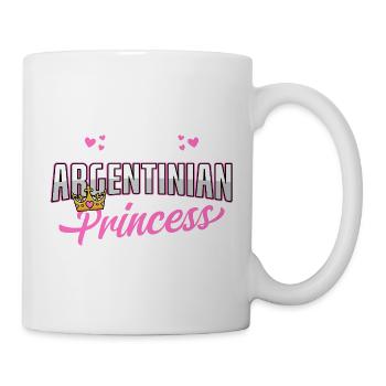 Princesse argentine Couronne de cœurs roses - Mug blanc - blanc - Droite