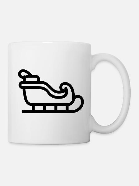 Santa's Schlitten - Tasse - Weiß