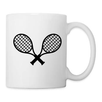 Tennis Schläger Rackets - Tasse - Weiß - Rechts