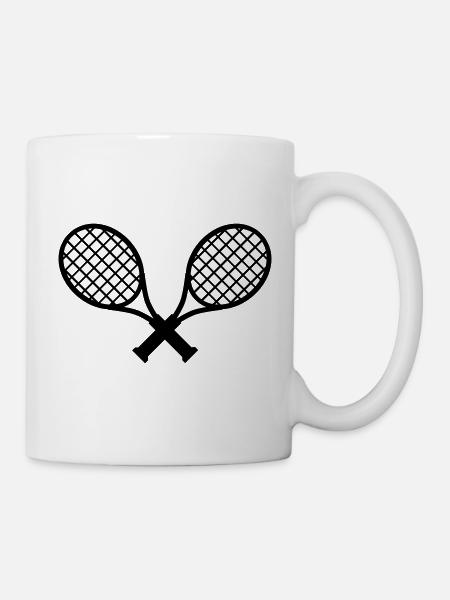 Tennis Schläger Rackets - Mug - white