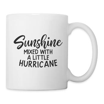 Sonnenschein gemischt mit einem kleinen Hurrikan - Tasse - Weiß - Rechts