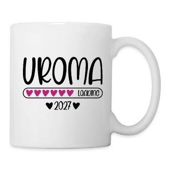 Uroma 2027 loading mit Herzchen Ladebalken - Tasse - Weiß - Rechts