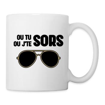 Entweder du gehst raus oder ich bin raus – Claudy Focan - Tasse - Weiß - Rechts