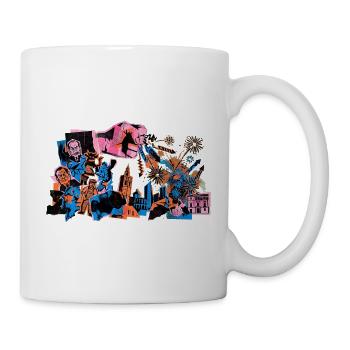 Risographe de feux d’artifice Fallas de Valencia - Mug blanc - blanc - Droite