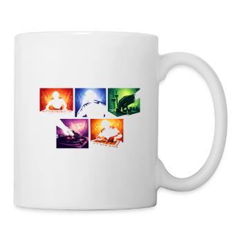 Sound Waves DJ Set Explosion de couleurs - Mug blanc - blanc - Droite