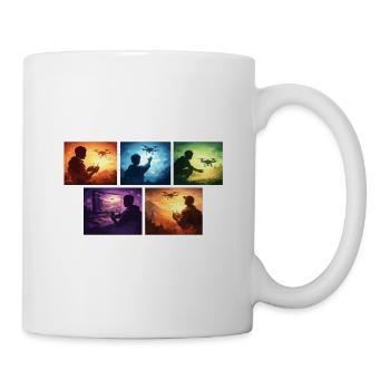 Drohnenflug Farbpaletten Kollektion - Tasse - Weiß - Rechts