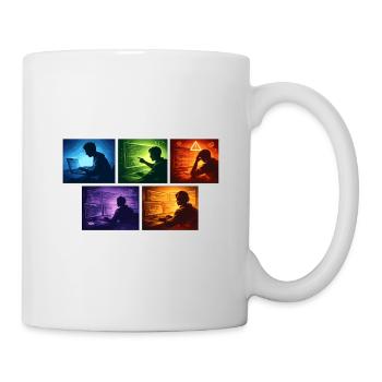 Mehrfachbildschirm Code-Schatten - Tasse - Weiß - Rechts