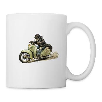 Schwalbe - Oldschool Biker IFA DDR - Tasse - Weiß - Rechts