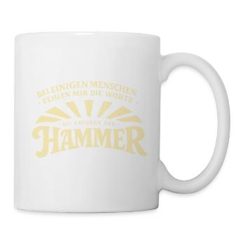 Bei_manchen_menschen_fehlt_mir_der_Hammer - Mug - white - Right