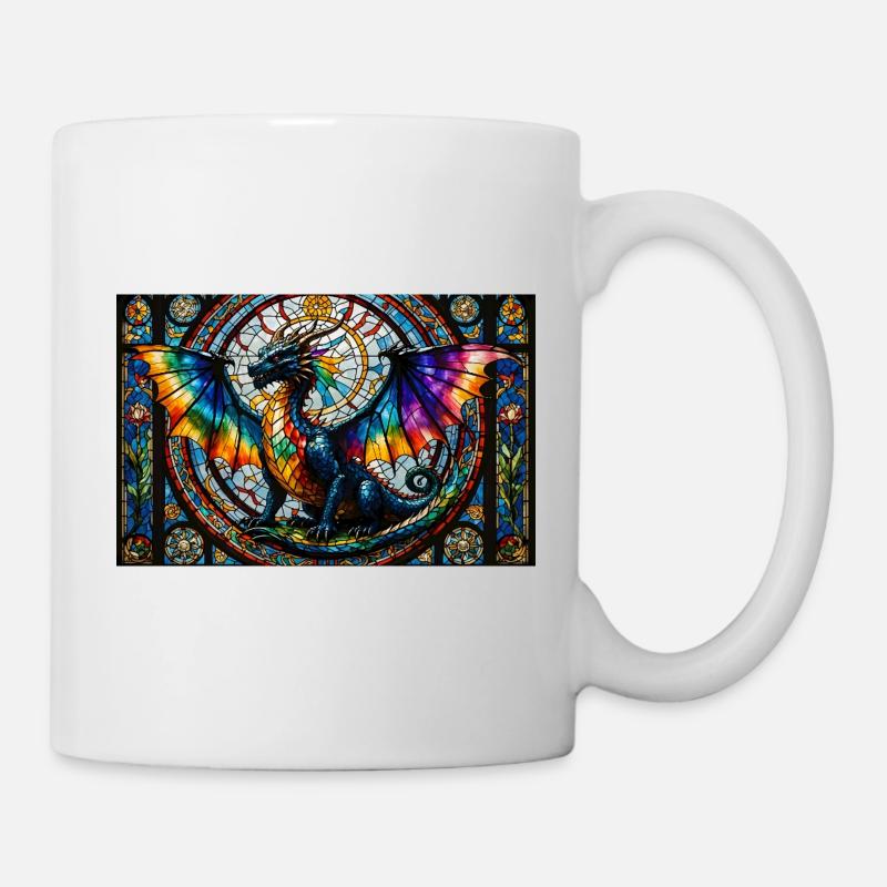 Dragon in glass style - Mug - white