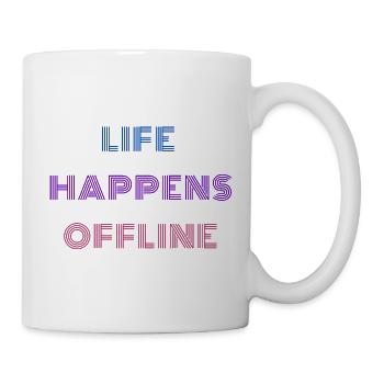 Life Happens Offline - Mug - white - Right