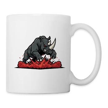 Rhinoceros Alpha Charge Rhino Power Mascot - Mug - white - Right