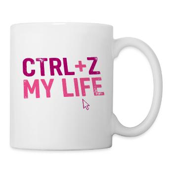 Developer Fun Tasche, CTRL + Z My Life - Tasse - Weiß - Rechts