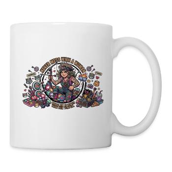 Woman power with bow - Mug - white - Right