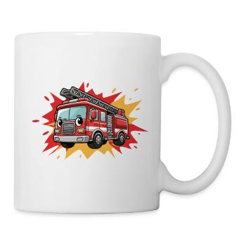 Cartoon Fire Truck - Mug - white - Right