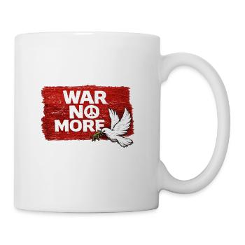 Krieg nicht mehr – Aufkleber: Frieden & Menschlichkeit - Tasse - Weiß - Rechts