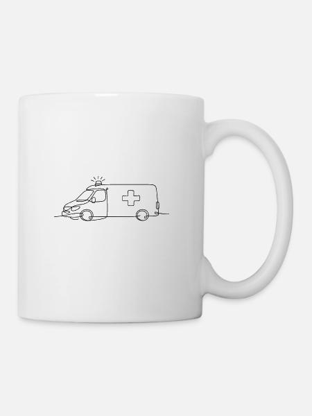 Krankenwagen - Tasse - Weiß