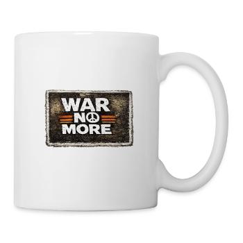 Krieg nicht mehr – Aufkleber: Frieden & Menschlichkeit - Tasse - Weiß - Rechts