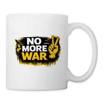 Krieg nicht mehr – Aufkleber: Frieden & Menschlichkeit - Tasse - Weiß - Rechts