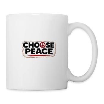 Krieg nicht mehr – Aufkleber: Frieden & Menschlichkeit - Tasse - Weiß - Rechts