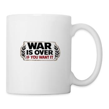 Krieg nicht mehr – Aufkleber: Frieden & Menschlichkeit - Tasse - Weiß - Rechts