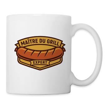 Maître du Grill Expert Saucisse BBQ - Mug blanc - blanc - Droite