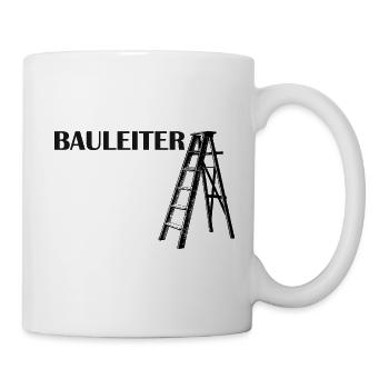Bauleiter Typografie Baustellenstil - Tasse - Weiß - Rechts