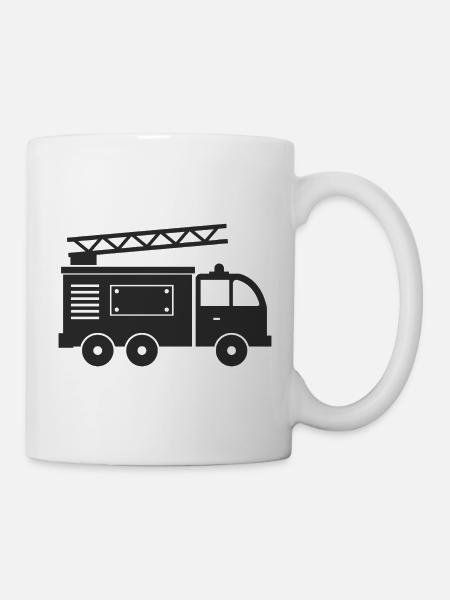 Feuerwehrauto - Tasse - Weiß