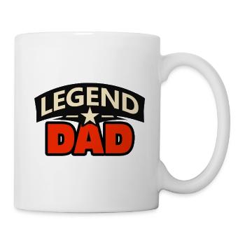 Legenden-Vater – Lustiges Vater-Design - Tasse - Weiß - Rechts